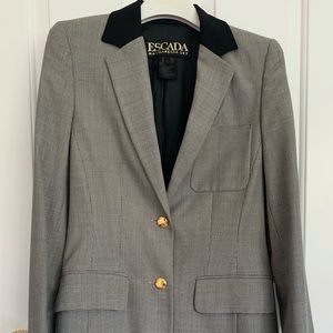 Vintage Checkered Escada Blazer Size 36